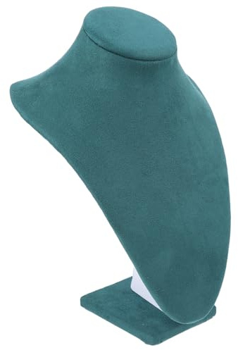 GALPADA Présentoir à Colliers en Velours Vert Taille Petite 25 CM Buste Porte-Colliers de V pour Maison et Boutique Support Bijou Léger et Stable pour Exposition Professionnelle