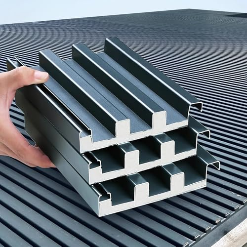 Dachplatten 3 Stück Isolierte Dachverkleidungsplatten, 0,8–4,9 m Lange, Spleißbare Wellbleche, Wind- und Wasserdichte Dachziegel für Pergola(L-10ft/3m)