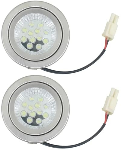 AZIDWERYQ 2Pcs Range Hood Light Bulbs, 3W, 24V Cooker Range Hood Light with EL Connector Energy Saving Kitchen Cooker Bulbs Replacement Kitchen