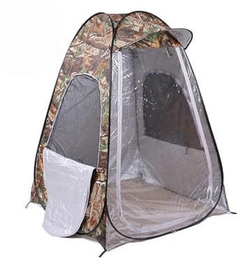 Tragbare Zelt Tragbare Privatsphäre Dusche Toilette Camping Pop-up-Zelt 1 Person 2 Türen Fotografie Beweglich Outdoor Winter Angeln mit Kappe