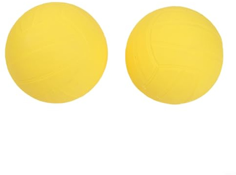 2 Pack Roundnet Replacement Balls for Spikeball Game| Soft PVC Yellow Volleyball Set| 9cm and 12.5cm Sizes| High Bounce Beach Lawn Sports Equipment