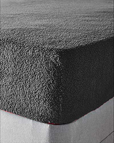 Super Soft TEDDY BEAR Fur Sherpa Fleece Winter Warm Fitted Sheet Bedding Bed Linen | Choice of 11 Colours 4ft Charcoal