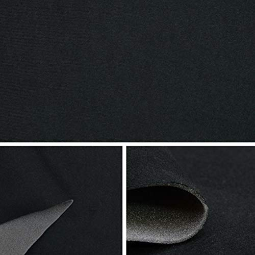 2R STOCK Revêtement en tissu pour ciel de toit, habitacle de voiture 1,00x1,40 mt Noir