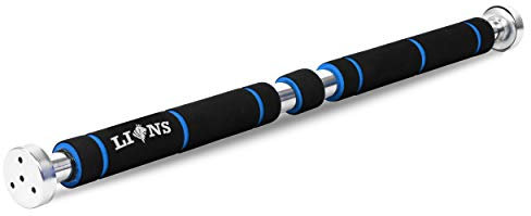 Lions Exercise Door Pull Up Bar Doorway - Home Gym Fitness Workout Strength Training 62-100cm Fully Adjustable, Black Blue