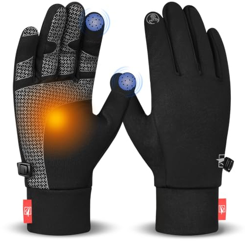 TOLEMI Gants d'hiver thermiques – Gants chauds antidérapants pour écran tactile pour homme et femme – Pour sport, marche, équitation, conduite, cyclisme