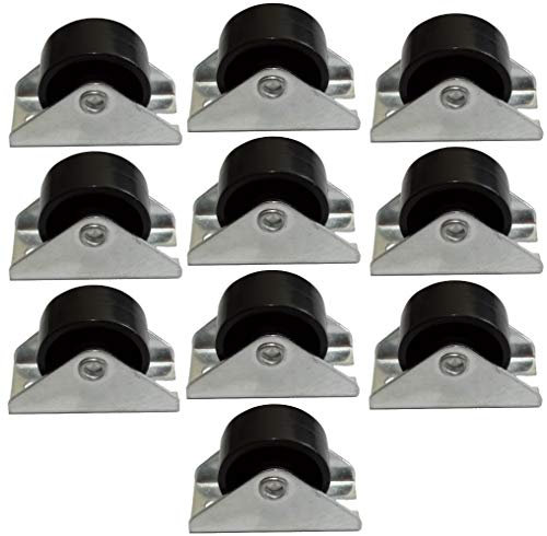 Aerzetix: 10 x Rollen für Möbel Platin Durchmesser 25 mm Breite 12 mm Höhe 28 mm 25 kg Montageplatte 18 x 40 mm C42672