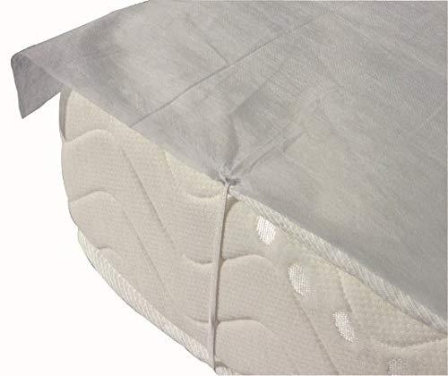 Alèse Jetable Largeur 160 cm Longueur 200 cm alaise 2 Personne PLP Non tissé Blanc avec élastique en tête et Pied Protège Matelas Hygiénique alaise qualité médicale en Sachet Individuel (5)
