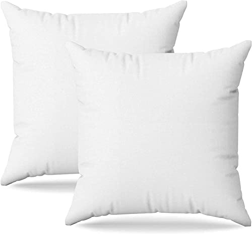 Flowen Cuscini per Divano 50x50 Imbottitura Cuscini 2 pezzi Interno Decorativi Quadrati Morbidi con Federe in Poliestere Bianca Anallergici Antiacaro Arredo Casa Salotto Letto Lavabili
