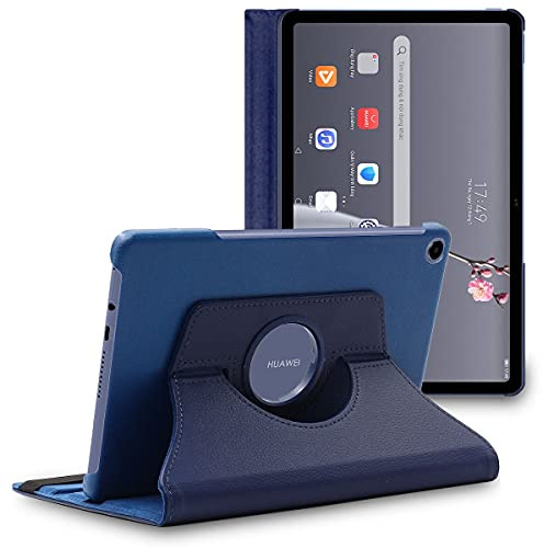 ebestStar - Hülle für Huawei MatePad T 10 T 10S, Drehbar Schutzhülle, PU-Lederhülle, Rotierende Ständer Etui, Rotating Case Cover, Dunkelblau