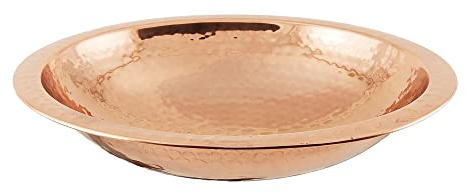 Achla Designs 201-9904 - Ciotola Martellata con vaschetta per Uccelli, placcata in Rame Lucido