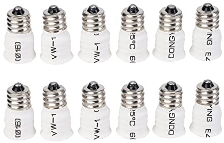 KVSERT 12 unidades E12 a E14 blanco convertidor de bombilla LED soporte de lámpara adaptador de enchufe cambiador de calidad