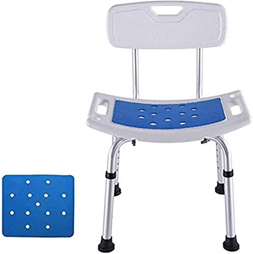 GoodBZ Hocker, Duschsitz, Duschstuhl, Badewannensitze, strapazierfähige, höhenverstellbare Bänke, mit Armen und Rückenlehne, rutschfeste Sicherheitslast, Gewicht 150 kg, werkzeuglose Mont