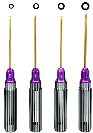 AneegFPV RC Tool Kit Screwdrivers Set,Durable Screwdriver Sets Multi-Size of Hex Screw Driver Set Hand Tool (4)