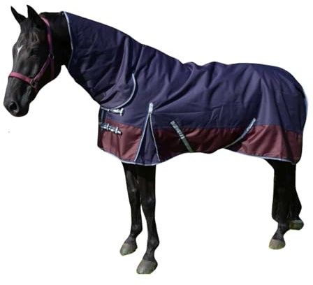 AMKA Pferde Outdoordecke Weidedecke mit Halsteil 1200 D 200g LARVIK