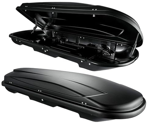 Skidbox, skidor bagagebox, takbox, bil, takväska, VDP Xtreme 500 – volym 500 liter – yttermått: 225 x 83 x 39 cm (L x B x H) – skidor och snowboardbox – låsbar bilväska
