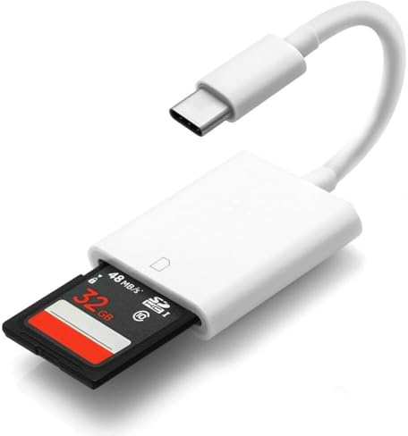 CABLEPELADO Lector de Tarjetas SD USB C, Adaptador de Tarjeta SD a USB C, Apto con Tarjetas SDHC SDXC UHS-I Compatible con MacBook Air, Pro M1 iPad Pro Air, iPad Mini 6 Galaxy S21/S22 Xiaomi Redmi