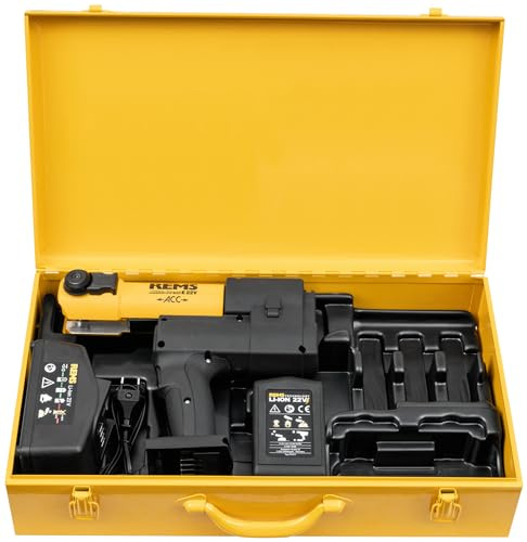 Rems AKKU-PRESS E 22V ACC Basic Pack (per la produzione di collegamenti a pressione, universale fino a ؠ110mm, pressa per tubi) 576016 R220