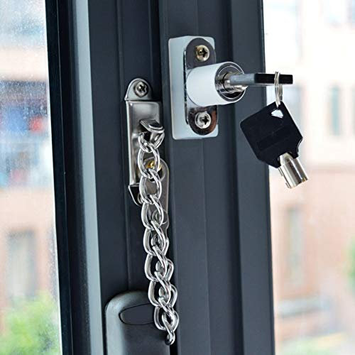 Tür-Kettenschloss, Diebstahlschutz, Kettenschloss, Rostfrei, für Fenster, Haussicherheit aus Aluminiumlegierung