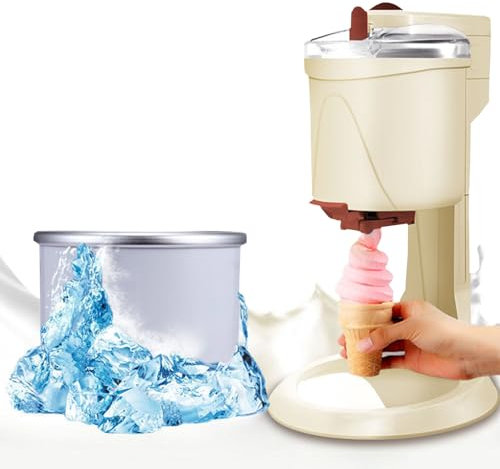 Hydravex Soft Serve and Sorbet Maker, Yogurt Mr Whippy Ice Cream Makers, Home DIY Kitchen Automatic Mini Fruit Soft Serve Ice Cream Machine, Healthy, Simple One Push Operation