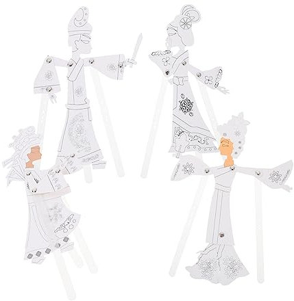 Alasum 4sätze Teiliges Handgefertigtes Schattenpuppenspielzeug Für Materialkit Für Kreative Bastelideen Im Kindergarten Chinesisches Traditionelles Spielzeug Mit Lustigen Figuren