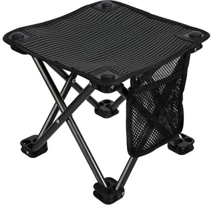 ASelected Sgabello pieghevole da campeggio, mini sgabello pieghevole, altezza 36 cm, pieghevole, per campeggio, concerti, pesca, escursionismo
