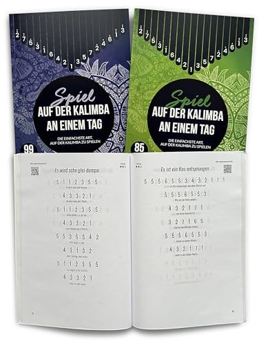 Spiel auf der Kalimba an einem Tag! Paket: 3 Bücher für Anfänger, Ratgeber + 246 einfache Lieder & Videoaufnahmen