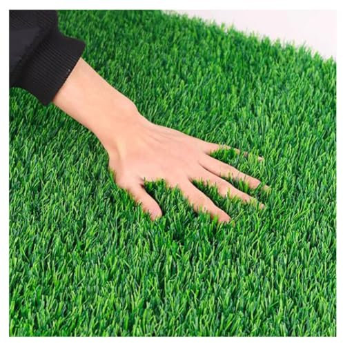 Premium Kunstrasen Rasen, 2,3 cm dick, realistischer grüner Rasen, anpassbar, für Garten, Balkon, Innen- und Außenbereich, Drainagesystem im Lieferumfang enthalten (Größe: 3 x 5 m)