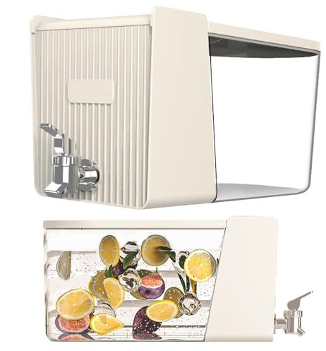 Dispensador de bebidas para frigorífico, hervidor de agua fría con grifo a prueba de fugas, dispensador de agua para frigorífico, recipiente para bebidas, 5,3 l, hervidor de agua para frigorífico,