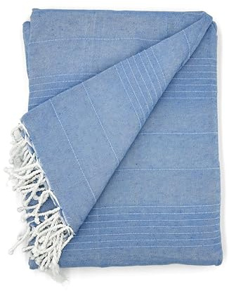 MILYUNATELAS - Colcha Multiusos para Sofás Macarena - Color Azul - 180x260 cm - 50% Algodón - Fabricado en España