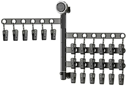 WJnflQN Égouttoir de Plafond, étendoir à Chaussettes | Portant à vêtements Rotatif pour bébés, adapté aux Voyages - Support de séchage de Cintre à Linge Pliable léger pour Soutiens-Gorge, Gants,