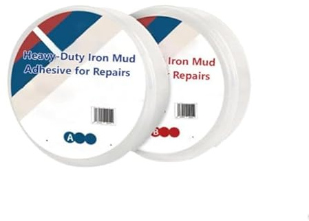 Heavy-Duty Iron Mud Adhesive for Repairs, Plastic Steel Repair Mud Iron Adhesive, Welding High-Strength Metal Glue,Heavy Duty Waterproof Sealant Mastic, for Sealing Metal Pipes, Fixing Ceramic (Black)