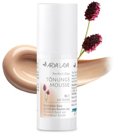 ARYA LAYA Tönungsmousse Perfect Day No. 1 sun kissed, 30 ml | Für helle bis mittlere Hauttypen, gleicht den Hautton aus, kaschiert Rötungen & Unregelmäßigkeiten, vegan