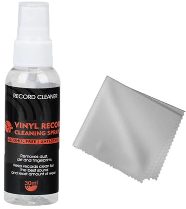Rdxanc Vinyls Record Cleaner Set 30ml Fluid Includes Microfiber Cloth for Optimals Sound Record Maintenance