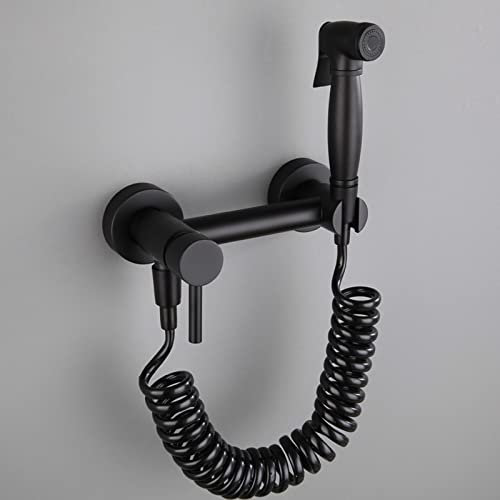 YJYJY Ensemble de mélangeur de Douche de Toilette, Robinet de Bidet, Robinet de Bidet Mural Chaud et Froid, kit de pulvérisateur pour Toilettes Multifonction pour Salle de Bain