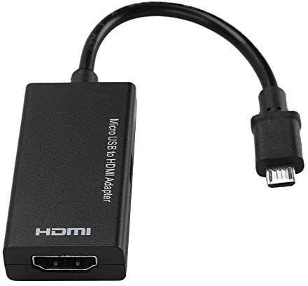 Kikumi Adaptateur HDMI 1080P Micro USB vers HDMI Adaptateur Vidéo HDMI Sound Sound à 8 Canaux 5pin pour Android