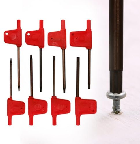 SPORTARC Jeu de tournevis Torx de qualité supérieure avec 10 clés pour T5 pour T20, style drapeau rouge pour une manipulation facile (T8)