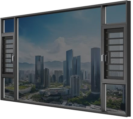 Fensterfolie Sonnenschutz 80 x 300 cm mit Uv-Schutz Und Hitzeschutz Sichtschutz Fensterfolie Hitzfolie Anti-Uv Statische Folie für Fenster Außen & Innen, Grau
