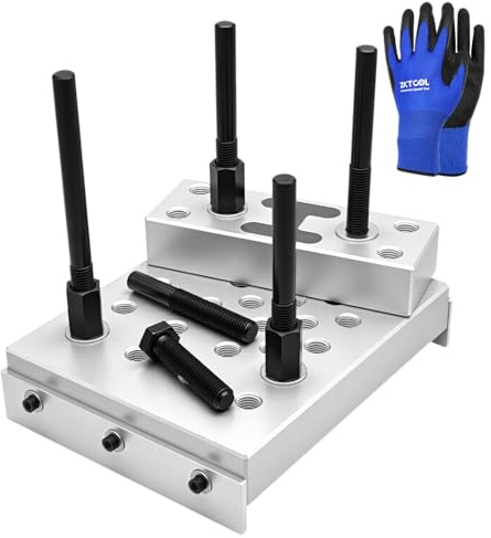 ZKTOOL Piastra di Supporto Universale per Pressa da Officina | In Grado di Resistere a 30 Tonnellate di Pressione. Blocco Robusto per Riparazione, Smontaggio e Installazione di Cuscinetti.
