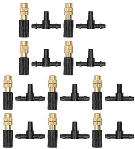 Grcfumo 10 Set Sprinkler Buse, Driveurs de -pulvérisation à débit réglable, Jardin arrosage de la tête de la tête de la tête de la tête de la tête avec Un système d'irri
