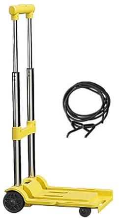 Diable à main pliable Capacité 100 kg Roues portables Transporteur roulant - Diable à main pliable avec hauteur réglable, pour courses supermarché, voyage, aéroport garage