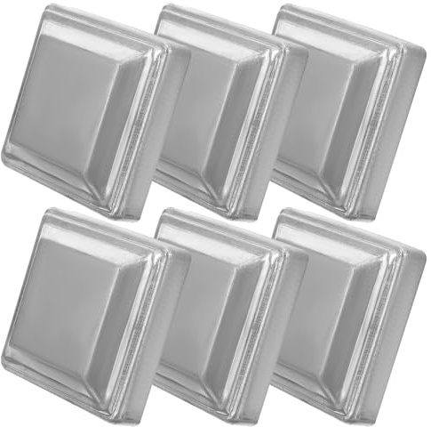 TOVINANNA Cappucci per Pali Quadrati in Ferro 80X80 MM 6 Pezzi Tappi per Recinzione Copertura Antiurto Protezione per Colonne di Barriere e Guardrail Accessori per Esterni Patio e
