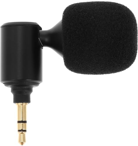 MOLUCKFU Microfono Pieghevole per Streaming Live Connettore 3,5 Mm a Testa Dritta, Microfono Stereo per Pc, Laptop e Tablet, per Conferenze, Canto e Trasmissioni in Diretta