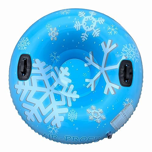 Yinhing Tubo Gonfiabile per Slittino in PVC per Sci per Bambini Adulti Design Profondo Maniglie Rinforzate Colore Rosso Invernale (#3)