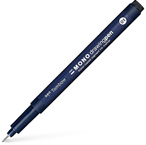 Tombow WS-EFL01 Mono Rotulador de punta fina, trazo 01, color negro