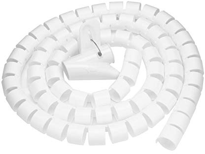 Kabelkanal, 1,5 m/3 m Länge, Spiralkabel-Schlauch, 16/22/28mm, Weiß, Schwarz, Silber, Kabelmanagement/-Lösung