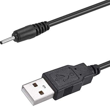 NEORTX USB to DC 2.0mm Cable, 1.5ft/0.5m USB 2.0 Type A Male to DC 2.0mm x 0.6mm 5 Volt DC Barrel Jack Power Adapter Connector Charging Cable for Phone, Headphone, Speaker (Black)
