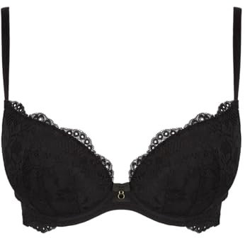Ann Summers Sexy Lace Padded Plunge Bra Curve-Enhancing Womens Underwear with Padded Cups & Underwire, Removable Mini Pads for Smaller Sizes, Adjustable Straps