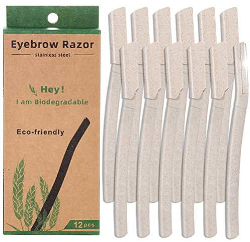 12 Pcs Dermaplaning Blades for Face, Face Razors for Women and Men, Hair Shaver Tool for Eyebrow, Facial Peach Fuzz, Body Fine Hair, Dead Skin Remover