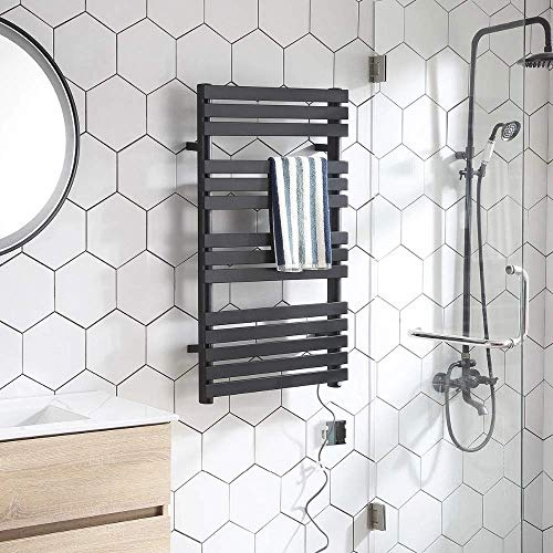 APUM 14-Bar Wall Mounted Towel Warmer, Electric Towel Radiator Plug in Heated Towel Rack for Bathroom, Energy Efficient Drying Towel Rack
