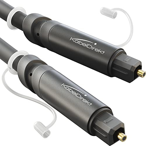 TOSLINK Cable Optisches Audiokabel - 7,5m - Glasfaserkabel für Soundbars, mit Schutzkappe (Digital S/PDIF, Stereos/Verstärker, Heimkino, Xbox One/PS4) - CableDirect | Optisches TOSLINK-Glasfaserkabel mit Schutzkappe – für Soundbar, Stereoanlage, Verstärker, Heimkino, Xbox One, PS4
